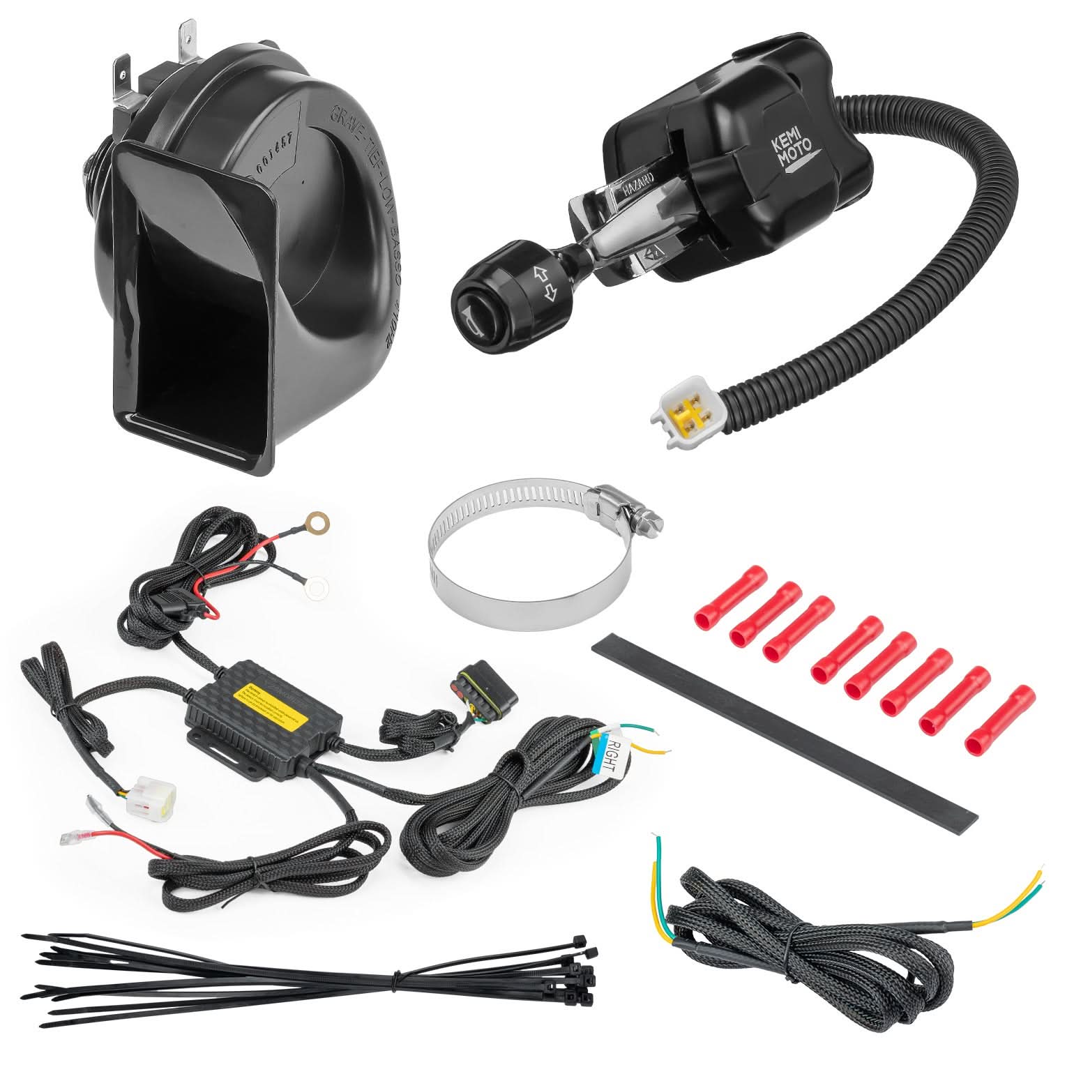 Universal Turn Signal Column Switch with 110D Horn, DC10-48V 10A for Polaris, Can-Am, Golf Cart, Teryx, CFMOTO