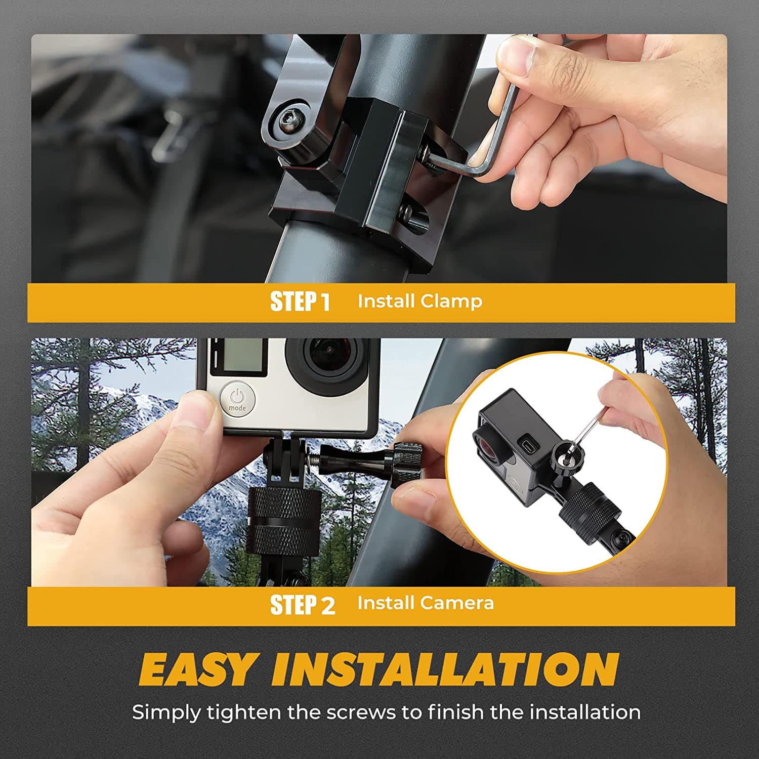 UTV Pro-Fit Camera Mount for Polaris Ranger / General, Defender /Maverick Trail - Image 3