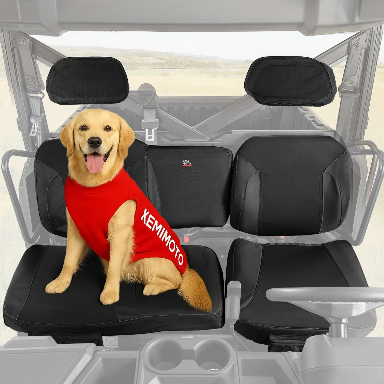 UTV Seat Cover Set with Wingback for Polaris Ranger XP 1000 2022-2025