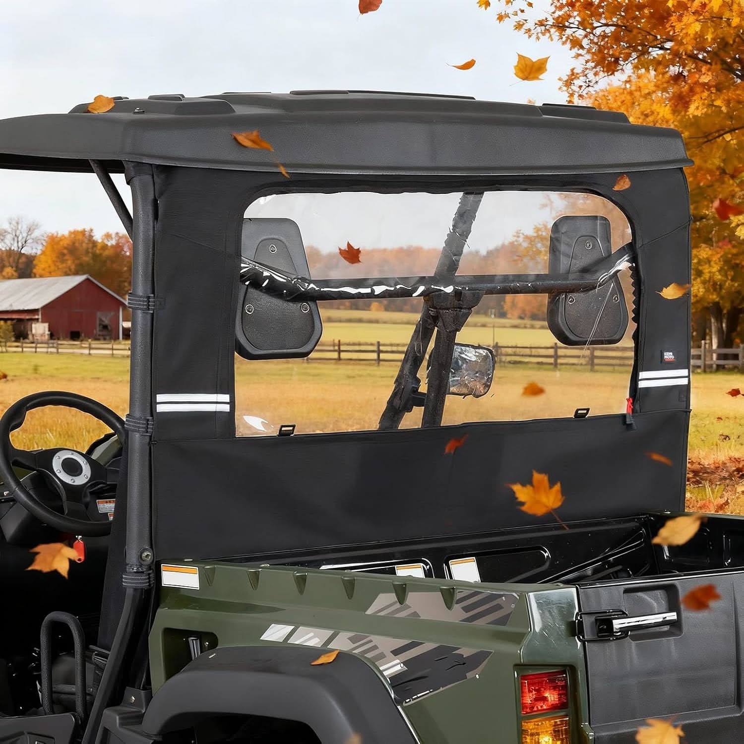 UTV Soft Rear Windshield for Hisun 500/700, Massimo MSU500/700 & Cub Cadet 500/700