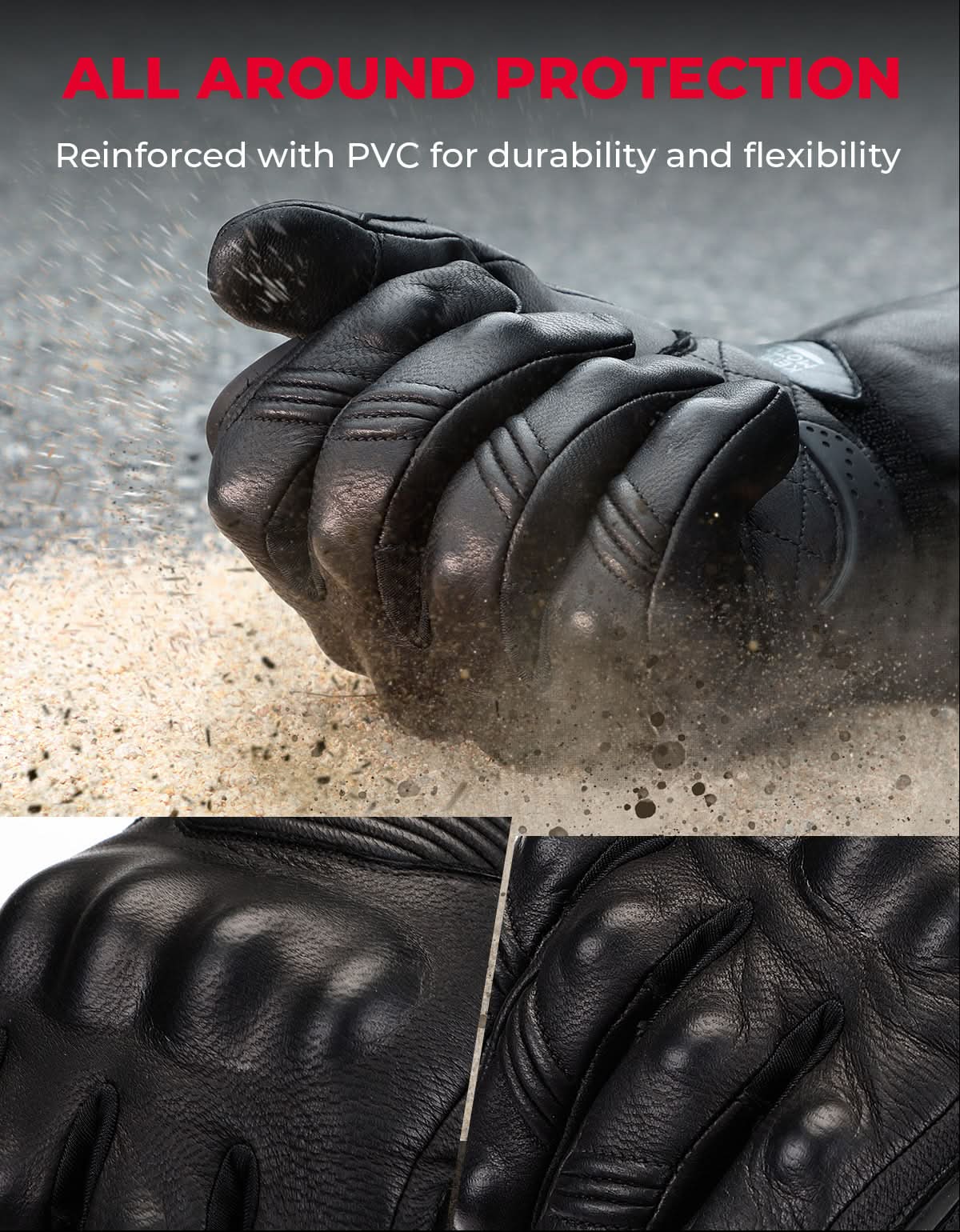 Heated Motorcycle Gloves Sheepskin 7.4V Battery Waterproof Touchscreen - Image 7