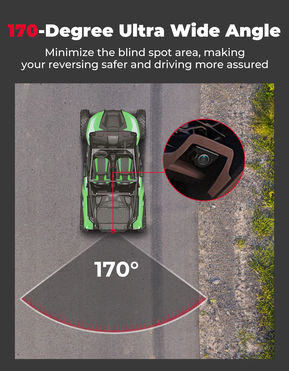 Plug and Play Wired Rear Camera for Kawasaki Teryx KRX 1000 - Image 2